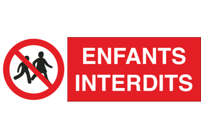 Sticker Interdiction Accès Enfants