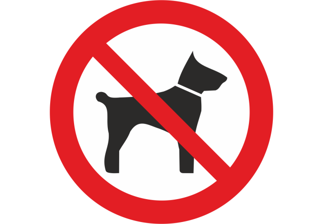 Sticker Interdiction Animaux - Signalisation Claire