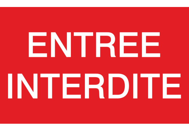 Sticker Interdiction d'Accès - Signalétique Professionnelle