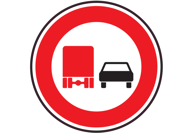 Sticker Interdiction de Dépasser pour Camion