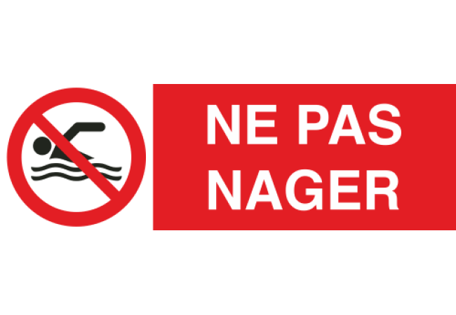 Sticker Interdiction de Nager - Signalétique Sécurité