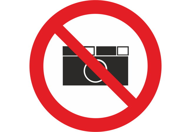 Sticker Interdiction de Photographier - Signalétique