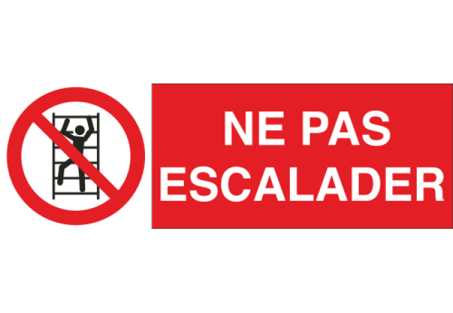 Sticker Interdiction d'Escalader - Sécurité