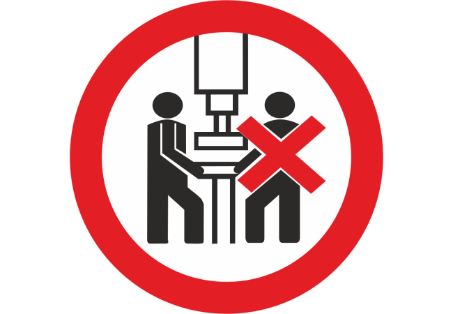 Sticker Interdiction Machine - Max 1 Personne