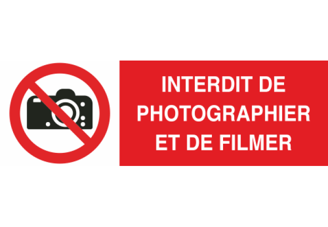Sticker Interdiction Photographier et Filmer