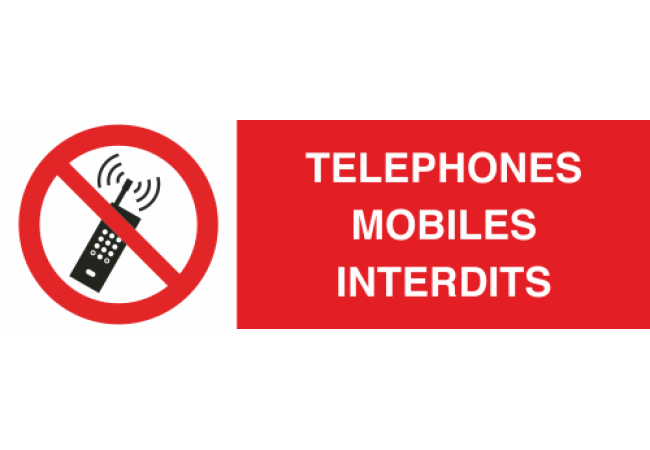 Sticker Interdiction Téléphones Mobiles – ISO 7010