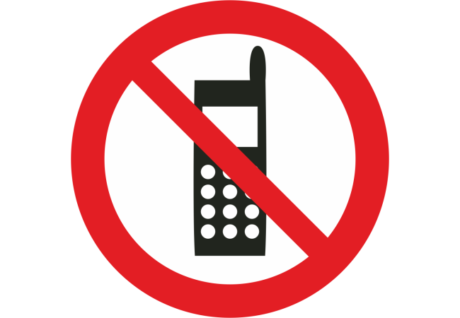 Sticker Interdiction Téléphones Mobiles