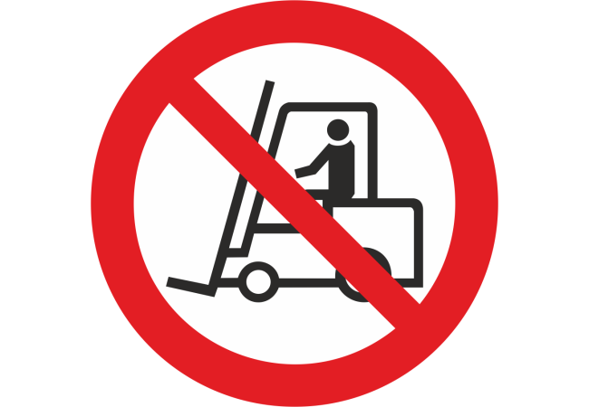 Sticker Interdiction Véhicules de Manutention