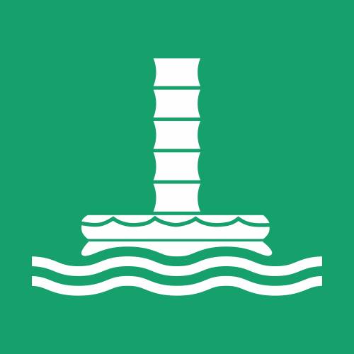 Sticker ISO 7010 E055 - Toboggan d'évacuation couvert