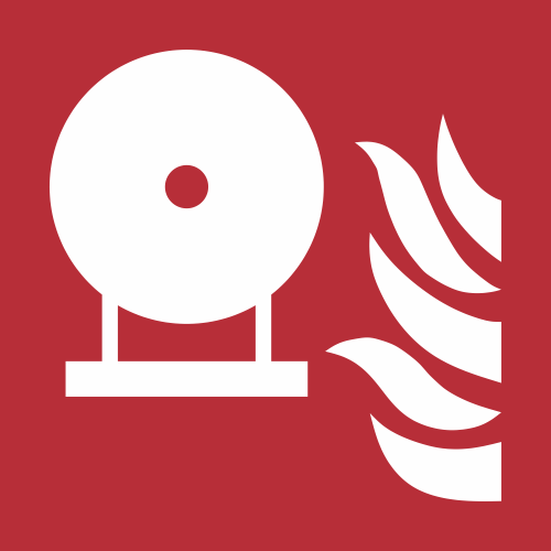 Sticker ISO 7010 F013 - Localisation Extincteur Fixe