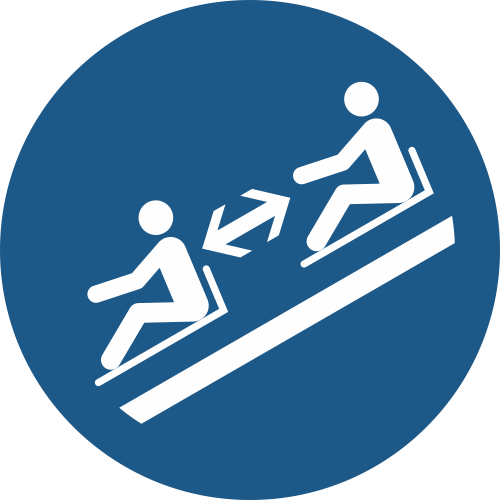 Sticker ISO 7010 M052 - Distance Entre Luges