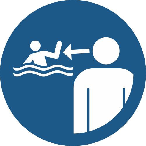 Sticker ISO 7010 M054 - Surveillance enfants zones aquatiques
