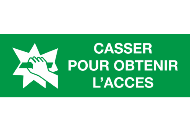 Sticker Issue de Secours - Vitre à Casser