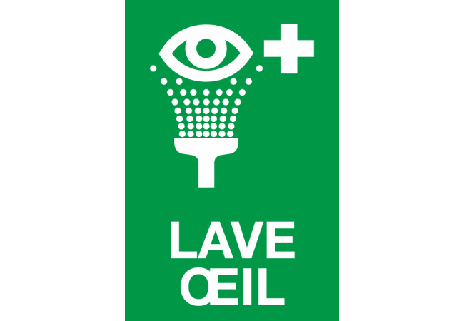 Sticker Lave-Oeil - Signalétique Secours ISO 7010