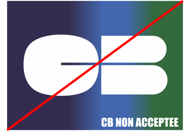 Sticker Logo Carte Bancaire Non Acceptée