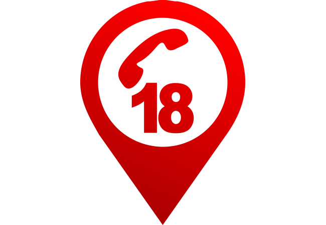 Sticker Logo Numéro d'Urgence 18 - SAMU