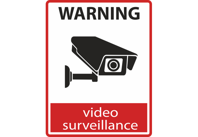 Sticker Logo Surveillance Vidéo – Dissuasion et Conformité