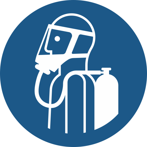 Sticker M047 - Appareil respiratoire autonome obligatoire