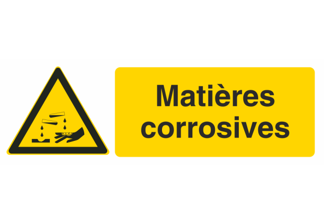 Sticker Matières Corrosives - Signalétique Chimique