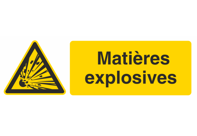 Sticker Matières Explosives - Signalétique Produits Dangereux