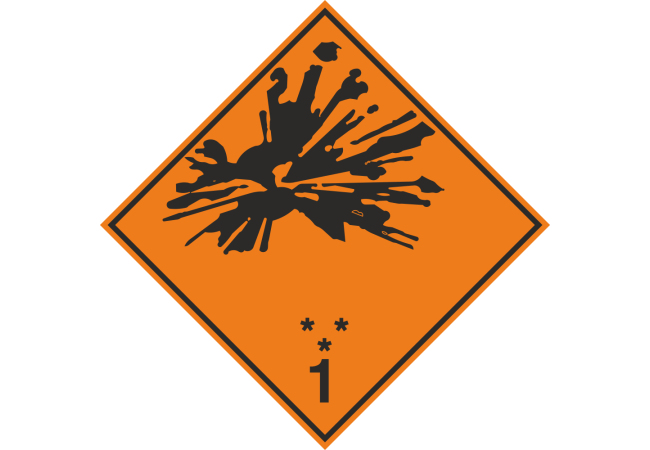 Sticker Matières Explosives - Signalétique Transport