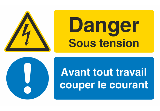Sticker Obligation Danger Électrique – Couper le Courant