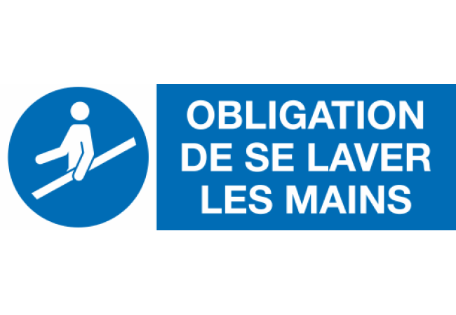 Sticker Obligation de Se Laver les Mains - ISO 7010