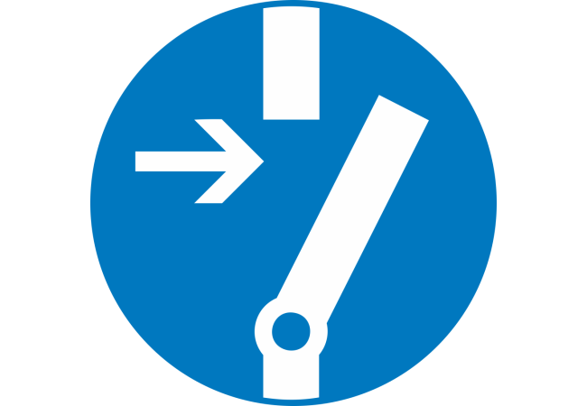 Sticker Obligation Démarrage Machine - Signalétique