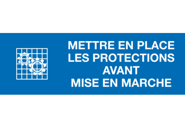 Sticker obligation : Équiper les protections avant démarrage