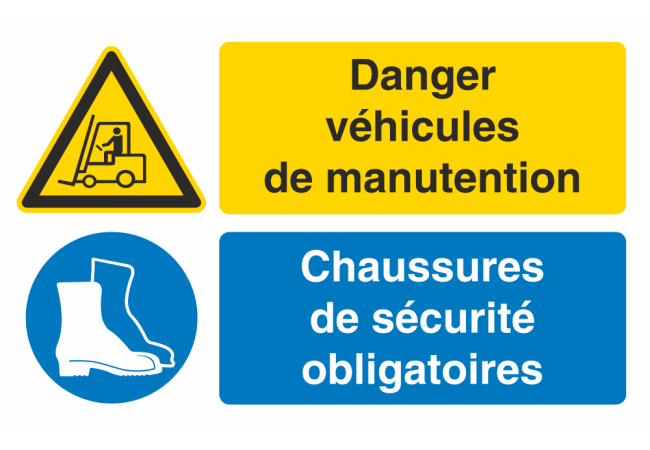 Sticker Obligation Manutention & Port de Chaussures Sécurité