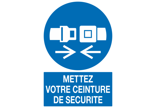 Sticker Obligation : Mettez votre ceinture de sécurité