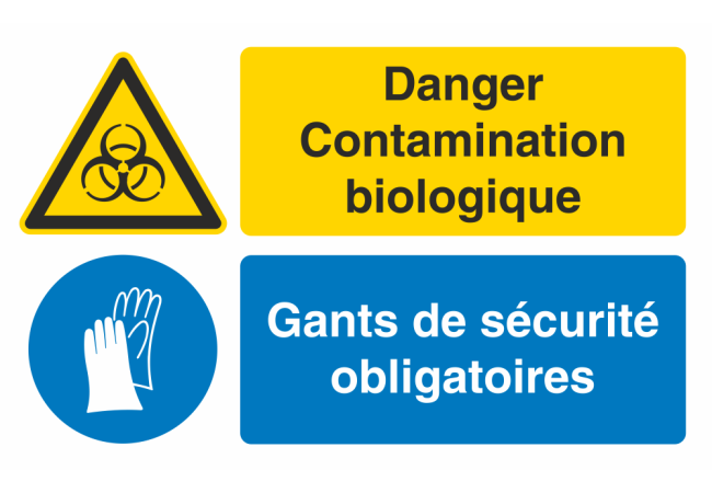 Sticker Obligation Port de Gants - Prévention Contamination