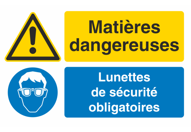 Sticker Obligation Port de Lunettes de Sécurité