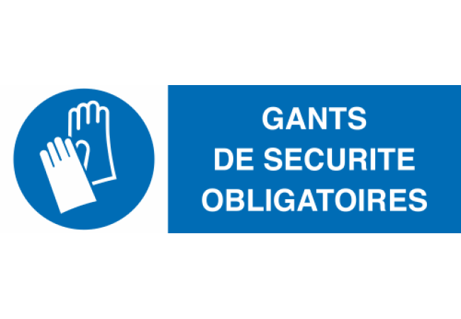 Sticker Obligation Port des Gants de Sécurité