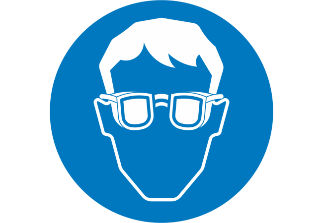 Sticker Obligation Port des Lunettes de Protection