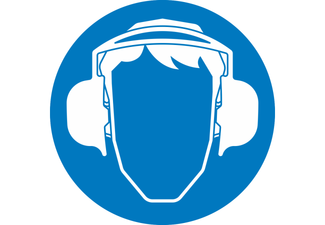 Sticker Obligation Protection Auditive - Norme ISO 7010