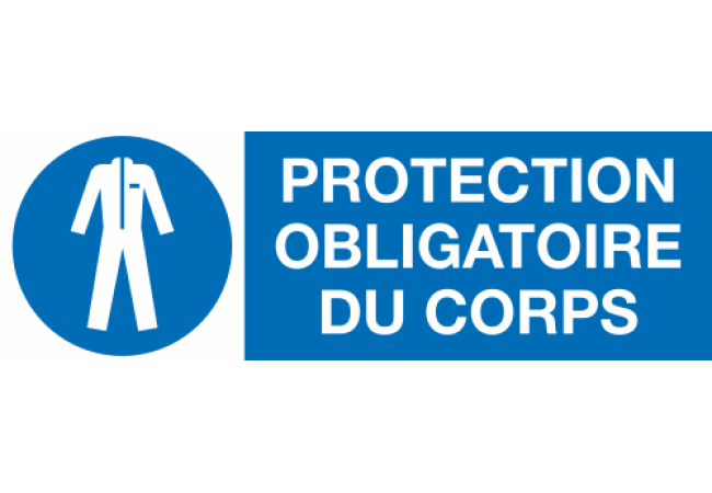 Sticker Obligation Protection du Corps - Norme ISO 7010