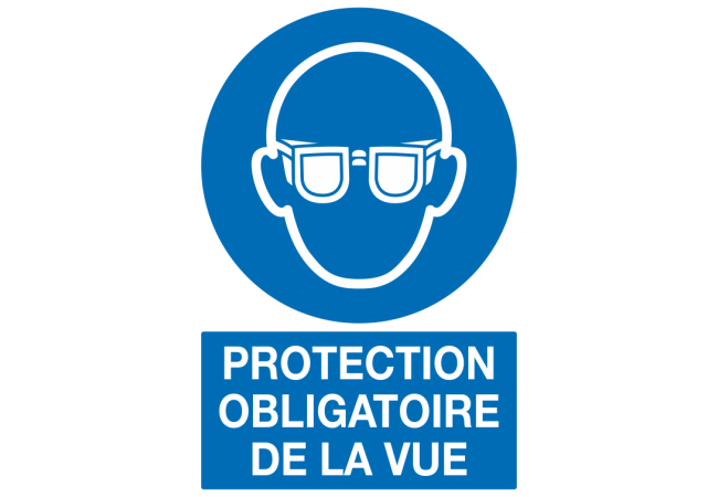 Sticker Obligation Protection Oculaire