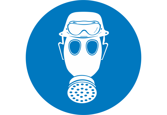 Sticker Obligation Protection Tête et Voies Respiratoires