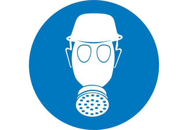 Sticker Obligation Protection Tête et Voies Respiratoires