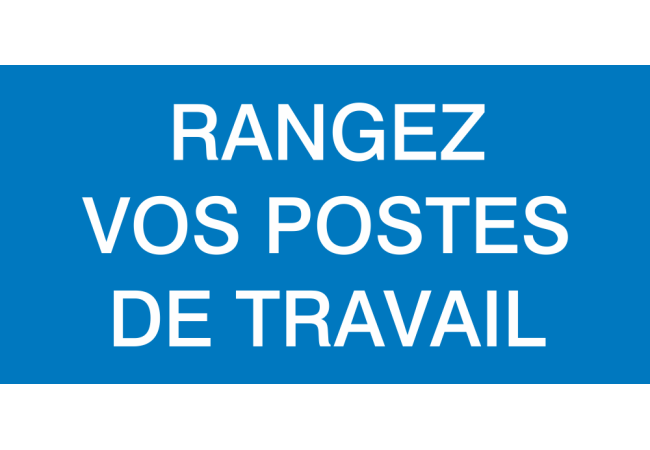 Sticker Obligation Rangement Postes de Travail