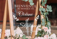 Sticker Panneau Bienvenue Mariage Personnalisé