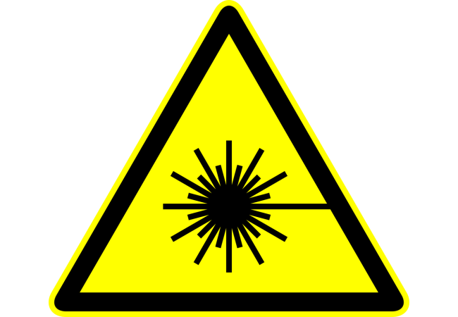 Sticker Panneau Danger Laser - Signalétique de Sécurité