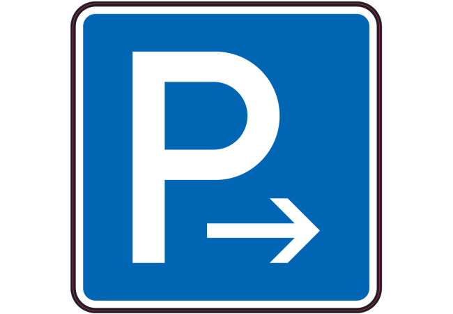 Sticker Parking à Droite - Flèche Directionnelle