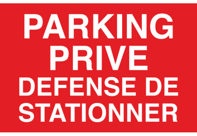 Sticker Parking Privé - Défense de Stationner