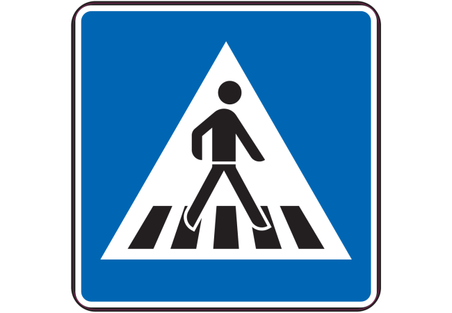 Sticker Passage Piétons Droit - Signalétique Routière
