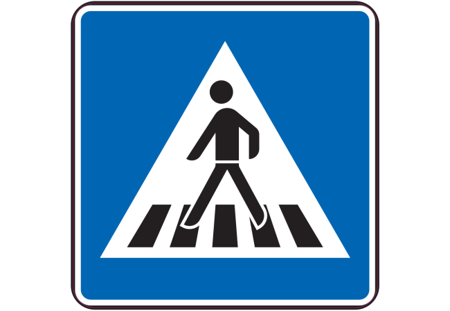 Sticker Passage Piétons Flèche Gauche - Signalétique