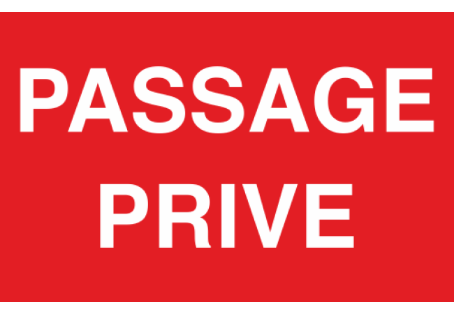 Sticker Passage Privé - Signalétique d'Accès Restreint