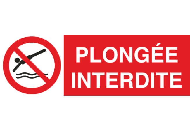 Sticker Plongée Interdite – Signalétique de Sécurité