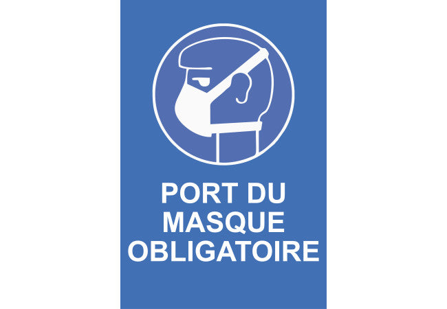 Sticker Port du Masque - Signalétique Sanitaire